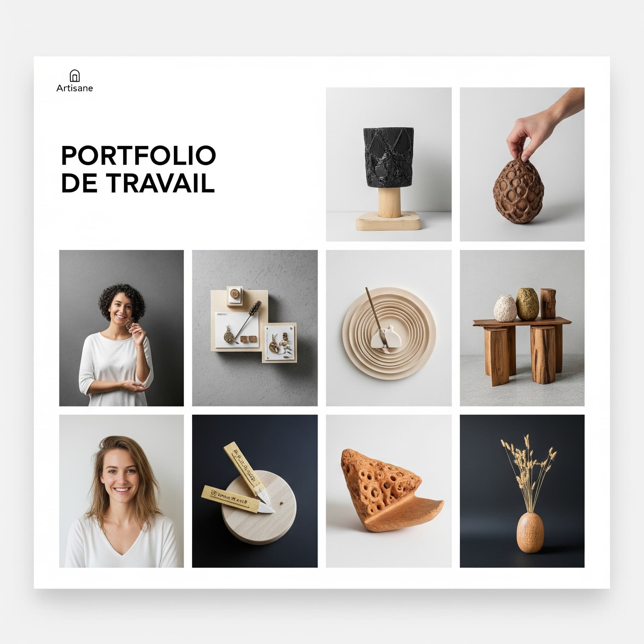 Mockup de site internet clair et premium